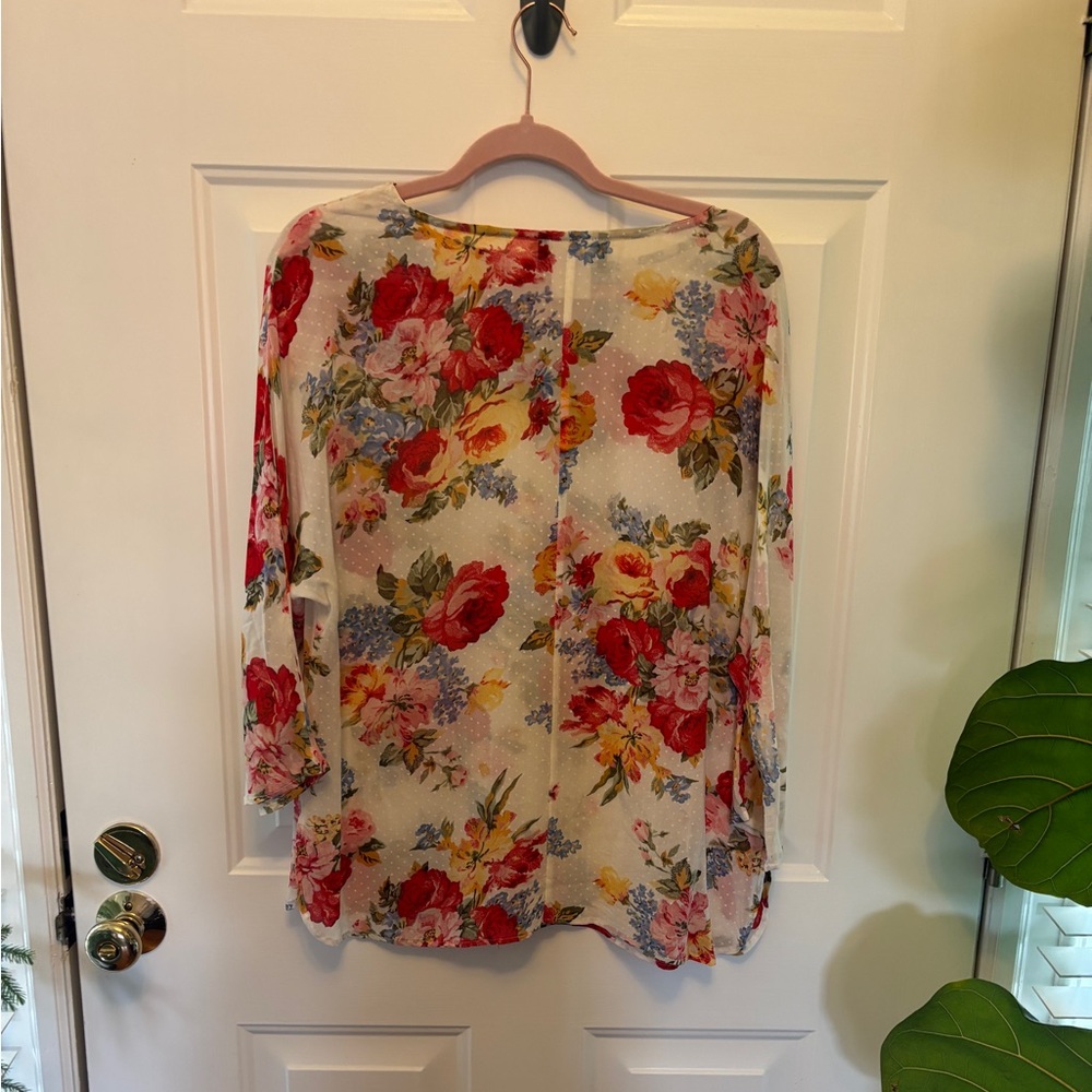 Beautiful Carole Little Classic 3/4 Sleeve Floral 2 piece outfit - Picture 2 of 11